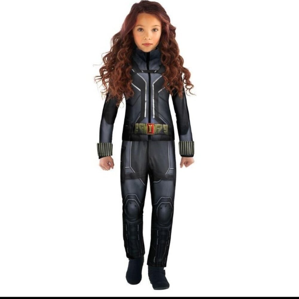 DISNEY MARVEL BLACK WIDOW 2PC JACKET/ PANTS HALLOWEEN COSTUME KIDS SZ:5/6NWT $60